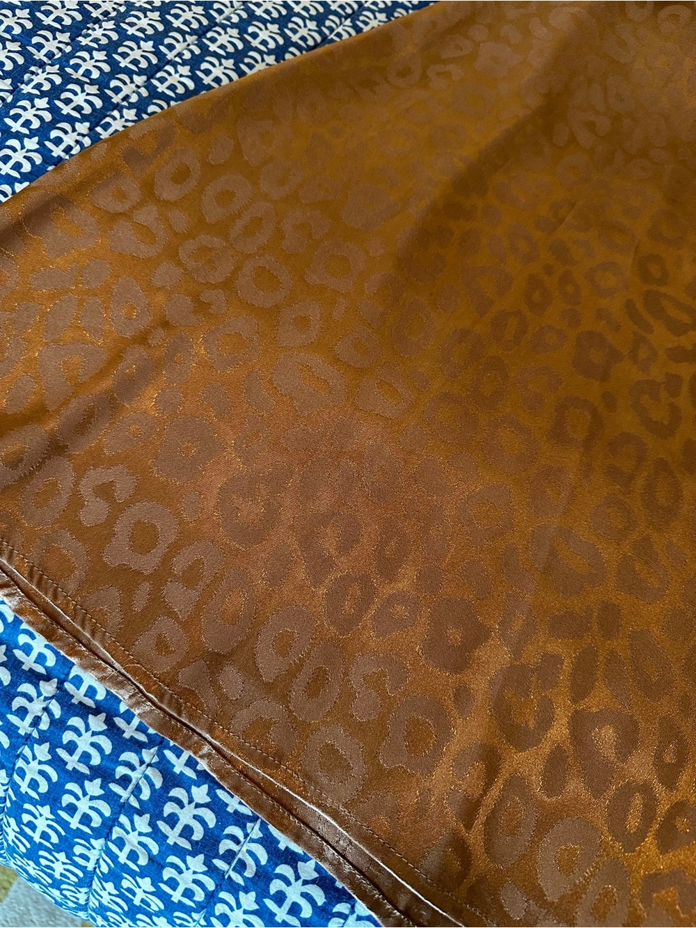 Vine & Love Rose Gold Leopard Jacquard Skirt - Picture 4 of 7